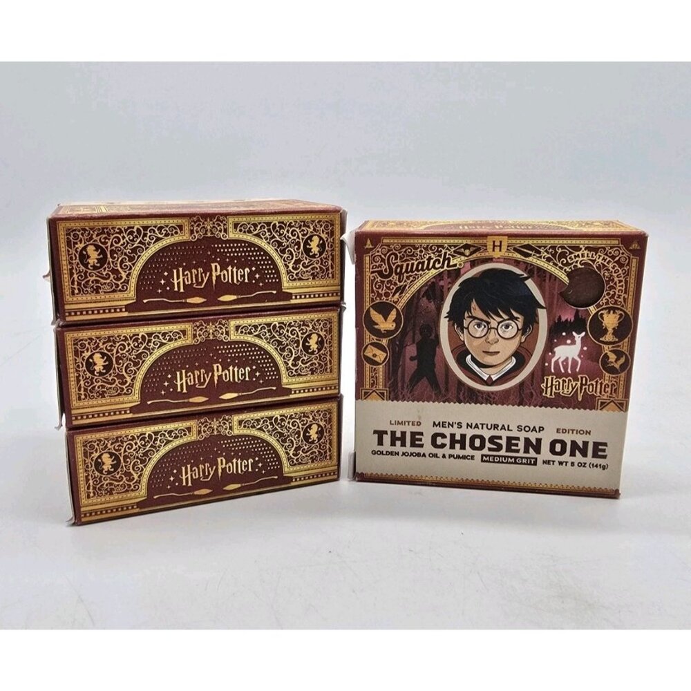 Dr Squatch Harry Potter THE CHOSEN ONE Limited Edition Men Natural Soap Lot of 4